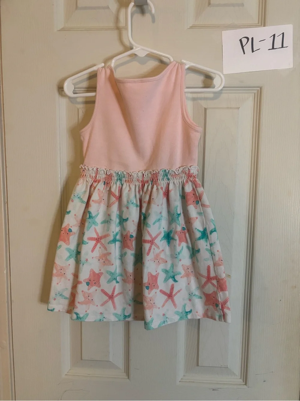 Gymboree Pink Tank Dress with Mint & Coral Starfish